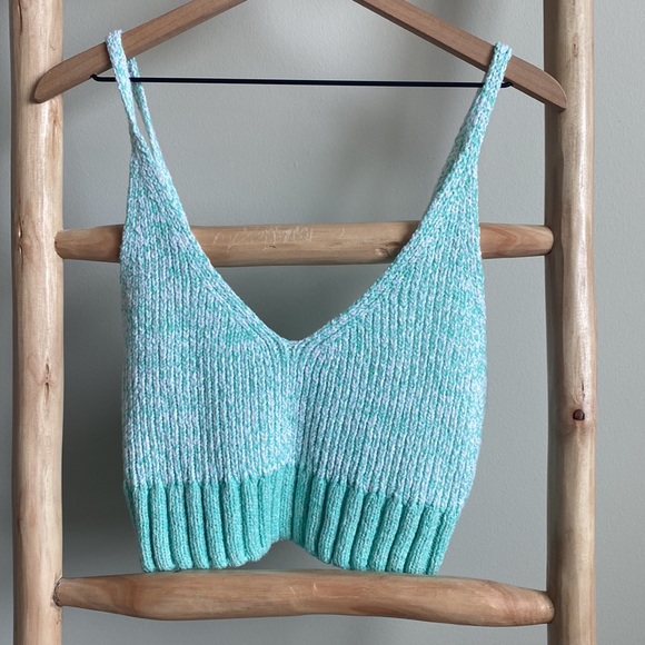 New Free People Here All Day Knit Brami Crop Top - Picture 2 of 5